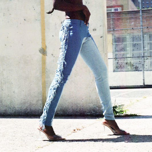 Kara Fringe denim pants